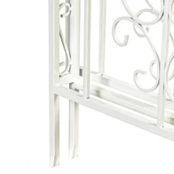 Evergreen Montebello Iron Garden Arbor, White- 53 X 84 X 23 Inches Fade And Weather Resistant Outdoor Decor -Sunnydaze Decor Store GUEST a1565ad6 626c 4dbe 8c22 cc55d4a6fc9a