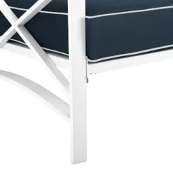 Kaplan Loveseat White/Navy - Crosley 14 Kaplan Loveseat White/Navy - Crosley -Sunnydaze Decor Store GUEST a2446848 6b1c 437a bbe9 497a43294efc