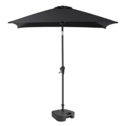 9' Square Titling Market Patio Umbrella With Base - CorLiving -Sunnydaze Decor Store GUEST a2888f9f d92f 4398 83a8 f72667332ec9