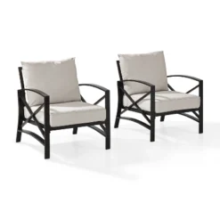 Crosley 2pc Kaplan Outdoor Patio Chair Set -Sunnydaze Decor Store GUEST a29390b2 f994 47f5 8e9a c27570246ca7