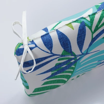 Pillow Perfect - 2pcIndoor Outdoor Rounded Corners Seat Cushions Islamorada Blue/Green 4 Pillow Perfect - 2pcIndoor Outdoor Rounded Corners Seat Cushions Islamorada Blue/Green - Image 2