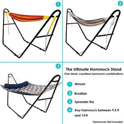 Sunnydaze Decor Sunnydaze Heavy-Duty Universal Multi-Use Heavy-Duty Steel Hammock Stand For 9 To 14 Feet Hammocks - 550 Lb Weight Capacity 13 Sunnydaze Decor Sunnydaze Heavy-Duty Universal Multi-Use Heavy-Duty Steel Hammock Stand For 9 To 14 Feet Hammocks - 550 Lb Weight Capacity - Image 11