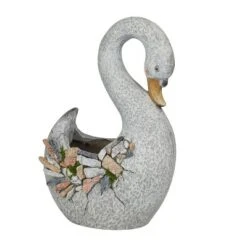 Olivia & May 11" Wide Traditional Duck Rectangular Fiberglass Planter Pot Gray -Sunnydaze Decor Store GUEST a2f6ff08 8d70 4c23 a39b 147c0c1972a8