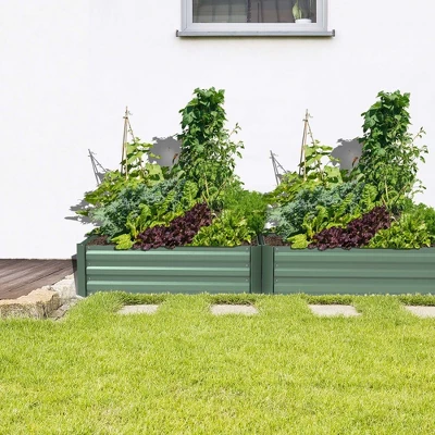 Aoodor Outdoor Raised Garden Bed Galvanized Steel Planter Box 6 Aoodor Outdoor Raised Garden Bed Galvanized Steel Planter Box - Image 4