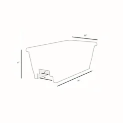 The HC Companies 24 Inch Wide Heavy Duty Plastic Deck Rail Mounted Garden Flower Planter Boxes With Removable Drainage Plugs, White (3 Pack) -Sunnydaze Decor Store GUEST a3c7c894 c390 40ee a8fd 5ce912a01854