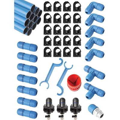 Rapid Air F28070 3/4 In Fastpipe 90 Ft Aluminum Compressed Air Hose Piping System Master Kit, Blue 3 Rapid Air F28070 3/4 In Fastpipe 90 Ft Aluminum Compressed Air Hose Piping System Master Kit, Blue