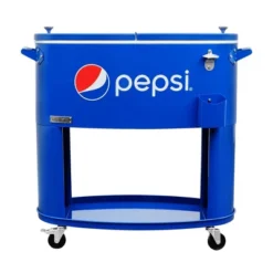Permasteel 80qt Pepsi Oval Sporty Outdoor Cooler Cart -Sunnydaze Decor Store GUEST a4899902 9ac6 4911 91a9 ca379dc66c40
