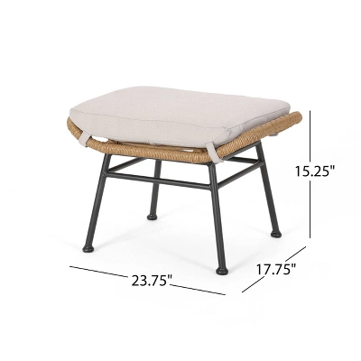 Set Of 2 Chalet Indoor Modern Boho Wicker Chat With Ottomans Light Brown/Beige/Black - Christopher Knight Home 11 Set Of 2 Chalet Indoor Modern Boho Wicker Chat With Ottomans Light Brown/Beige/Black - Christopher Knight Home - Image 9