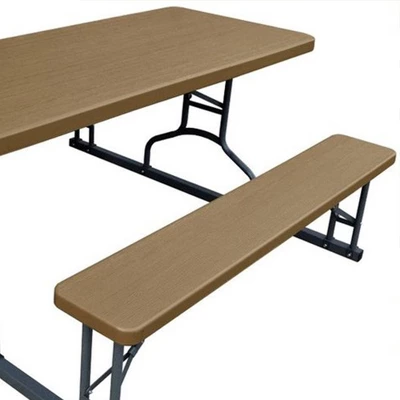 Plastic Development Group 6 Foot Indoor Outdoor Picnic Table With Steel Frame For Parties, Holidays, Weddings, And Crafts, Brown 3 Plastic Development Group 6 Foot Indoor Outdoor Picnic Table With Steel Frame For Parties, Holidays, Weddings, And Crafts, Brown