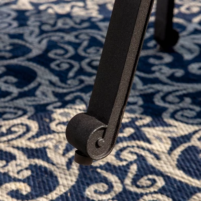 Captiva Designs 3pc Cast Aluminum Outdoor Patio Dining Set With Bar Stools Brown 7 Captiva Designs 3pc Cast Aluminum Outdoor Patio Dining Set With Bar Stools Brown - Image 5