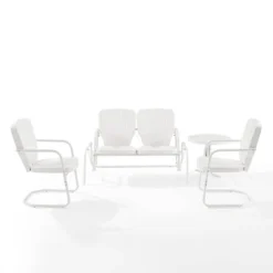 Ridgeland 4pc Outdoor Metal Conversation Set - White - Crosley 12 Ridgeland 4pc Outdoor Metal Conversation Set - White - Crosley -Sunnydaze Decor Store GUEST a57d2f42 aeb8 4f89 98e2 a82ff0a41fff