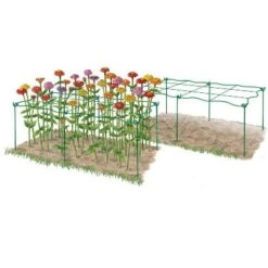 Gardener's Supply Company Grow Through Flower Plant Support | Sturdy Powder Coated Metal Grid Flower Support For Outdoor Plants & Young Flowering