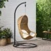 Ripley Outdoor Wicker Hanging Chair With Stand - Light Brown/Beige - Christopher Knight Home -Sunnydaze Decor Store GUEST a5e9ebc2 76a0 42f2 b398 2aadb1748cb7