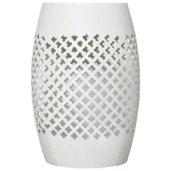 Outsunny Steel Patio End Table, Round Side Table With Hollow Drum Design, Accent Table For Outdoor And Indoor Use -Sunnydaze Decor Store GUEST a610e660 370a 4edf 841b 5ec1e73178bb