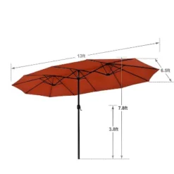 13' X 6.5' Rectangular Outdoor Patio Market Umbrella - Captiva Designs 22 13' X 6.5' Rectangular Outdoor Patio Market Umbrella - Captiva Designs -Sunnydaze Decor Store GUEST a625d7fb bd28 4b45 bce8 799a2798b46c