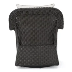 Avondale 3pc All-Weather Wicker Patio Chair Set W/ Fire Pit - Dark Brown - Christopher Knight Home -Sunnydaze Decor Store GUEST a6c700bb 68bf 4109 a05d e6dcd1cd63d0 1