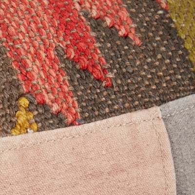 Cotton Pouf Featuring A Screenprinted Bicycle Illustration With Script - Olivia & May 6 Cotton Pouf Featuring A Screenprinted Bicycle Illustration With Script - Olivia & May - Image 4