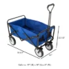 Nature Spring Collapsible Utility Wagon For Camping, Gardening, Landscaping, And Shopping - 34.5" X 20", Blue -Sunnydaze Decor Store GUEST a6faed23 a1e0 4efa 979f b4855a79926d