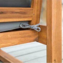 Galia Square Leg Acacia Wood Patio Loveseat With Cushions - Brown - Saracina Home 27 Galia Square Leg Acacia Wood Patio Loveseat With Cushions - Brown - Saracina Home -Sunnydaze Decor Store GUEST a802cd44 6287 405f 8d0e 1bc4cfc82c49