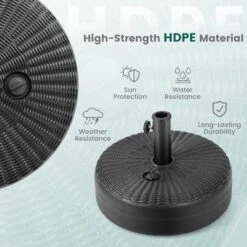 Costway 18'' Patio Fillable Round Umbrella Base Stand Holder Fit Pole 1.5''/1.9'' Weighted -Sunnydaze Decor Store GUEST a897aead 064c 485c 89cc 13f824cecbd3