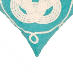 12"x20" Oversize Outdoor Lumbar Throw Pillow Aqua - Liora Manne