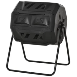 Outsunny Tumbling Compost Bin Outdoor 360° Dual Chamber Rotating Composter 43 Gallon -Sunnydaze Decor Store GUEST a8f34664 16d5 49a0 8821 b30b32982e92