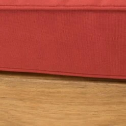 2pk Oana Outdoor Acacia Wood Right Arm Loveseat & Coffee Table With Cushion Teak/Red - Christopher Knight Home -Sunnydaze Decor Store GUEST a8fa85bd 69c6 4d47 8a1f 17c23c8122d7