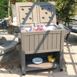 Sunnydaze Decor Sunnydaze Rolling Patio Serving Cart With Prep Table, Cooler And Storage 23 Sunnydaze Decor Sunnydaze Rolling Patio Serving Cart With Prep Table, Cooler And Storage -Sunnydaze Decor Store GUEST a98eb6b9 2908 485e 80a4 ce550016f1cc