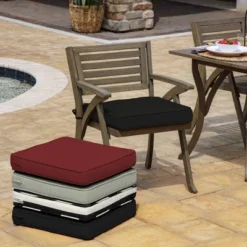 20" X 20" ProFoam Outdoor Dining Seat Cushion Onyx Black - Arden Selections 13 20" X 20" ProFoam Outdoor Dining Seat Cushion Onyx Black - Arden Selections -Sunnydaze Decor Store GUEST aa64218c 8a69 419c a666 5e308389bb27