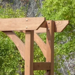 7' Canadian Hemlock Weatherproof Arbor - Natural - Merry Products -Sunnydaze Decor Store GUEST aab22153 4174 4312 bc07 9e601c50112d