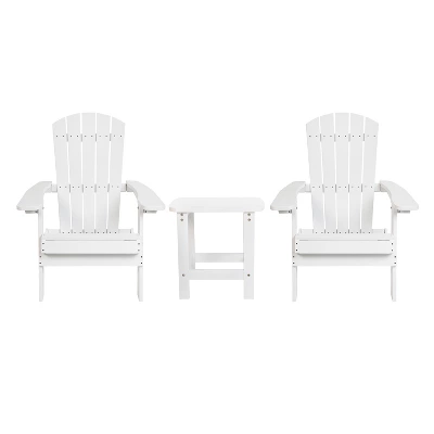 Emma And Oliver Set Of 2 Indoor/Outdoor Folding Adirondack Chairs With Side Table 14 Emma And Oliver Set Of 2 Indoor/Outdoor Folding Adirondack Chairs With Side Table - Image 12