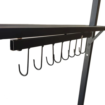 SUGIFT 8' X 5' Outdoor Grill Gazebo Shelter Tent With 2 Tier In Burgundy 7 SUGIFT 8' X 5' Outdoor Grill Gazebo Shelter Tent With 2 Tier In Burgundy - Image 5