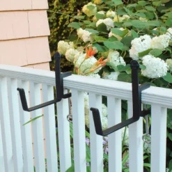 ACHLA Designs 22" Wide Rectangular Galvanized Steel Flower Box With Black Wrought Iron Clamp-On Brackets Nantucket Blue 7 ACHLA Designs 22" Wide Rectangular Galvanized Steel Flower Box With Black Wrought Iron Clamp-On Brackets Nantucket Blue -Sunnydaze Decor Store GUEST ab2b9a00 a685 4fe2 a9e4 26bbd3f371b9