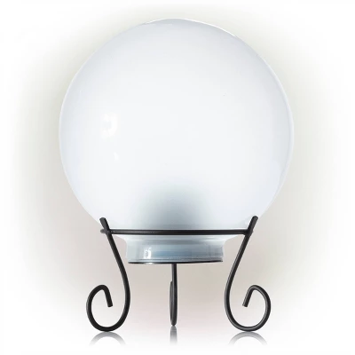 8" Glass Gazing Globe With Color Changing LED Lights White - Alpine Corporation 5 8" Glass Gazing Globe With Color Changing LED Lights White - Alpine Corporation - Image 3