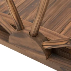 Outsunny 3.3ft Wooden Garden Bridge Arc Footbridge With Half-Wheel Style Railings & Solid Fir Construction, Stained Wood -Sunnydaze Decor Store GUEST ac16dbdd 5ae7 4ad5 b667 27c4b8b8a6c4