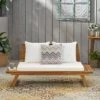 Sedona Wooden Loveseat - Teak/White - Christopher Knight Home -Sunnydaze Decor Store GUEST acab575f c376 43cf 95a2 3167db65ba21
