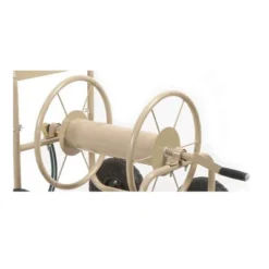 Liberty Garden 870 Industrial 4 Wheel 300' Of 5/8" Hose Steel Frame Water Hose Reel Cart For Backyard, Garden, Or Home, Beige -Sunnydaze Decor Store GUEST accf6ddc 42b7 492b aad0 8bef78d6f8ff