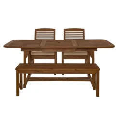 Ravenscroft 4pc Extendable Acacia Wood Outdoor Dining Set - Saracina Home -Sunnydaze Decor Store GUEST aceba1fb ced7 4574 a6c3 679b568def71