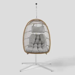 Toluca Hanging Outdoor Boho Egg Chair With Cushion - Saracina Home -Sunnydaze Decor Store GUEST ad461551 95ac 42b6 abb8 823b2399366c