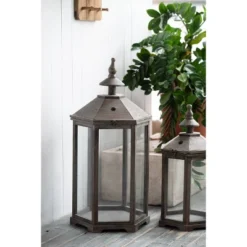A&B Home 2pc Graca Polygon Temple Outdoor Garden Lanterns - Natural 14 A&B Home 2pc Graca Polygon Temple Outdoor Garden Lanterns - Natural -Sunnydaze Decor Store GUEST adf94f1a b70d 4cdf a535 97f25550f11a