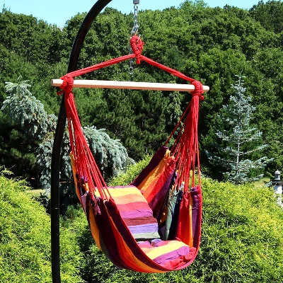 Sunnydaze Decor Sunnydaze Double Cushion Hanging Rope Hammock Chair Swing For Backyard And Patio - 2-Pack 3 Sunnydaze Decor Sunnydaze Double Cushion Hanging Rope Hammock Chair Swing For Backyard And Patio - 2-Pack