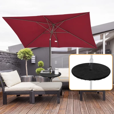 Outsunny 20" Umbrella Table Tray Portable Round Table Top For Beach, Patio, Garden, Swimming Pool, Deck, Black 4 Outsunny 20" Umbrella Table Tray Portable Round Table Top For Beach, Patio, Garden, Swimming Pool, Deck, Black - Image 2