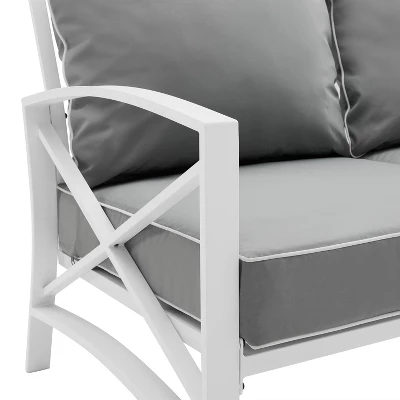 Kaplan 2pc Outdoor Sofa Set - Gray - Crosley 6 Kaplan 2pc Outdoor Sofa Set - Gray - Crosley - Image 4
