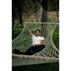 Stansport Acapulco Cotton Rope Hammock 78" X 47" -Sunnydaze Decor Store GUEST af04eebb e865 4b85 b96c 0652755f5a97