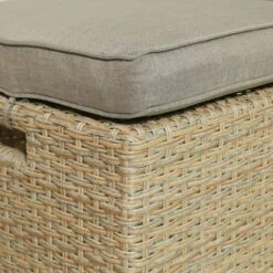 6pc Outdoor Wicker Conversation Set With Arm Chairs, Sofa, Ottomans & Coffee Table - Brown - GODEER -Sunnydaze Decor Store GUEST af206faa c165 417e 8590 38f521d63a0c