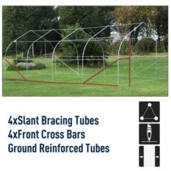 Outsunny 20' X 10' X 7' Walk-In Tunnel Greenhouse Garden Warm House Large Hot House Kit With 8 Roll-up Windows & Roll Up Door, Steel Frame -Sunnydaze Decor Store GUEST af461edb de98 405c ba68 e0963a52cc49