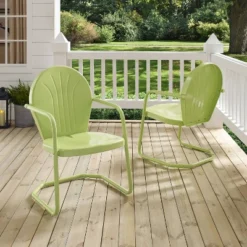 Griffith Metal Chair Key Lime - Crosley -Sunnydaze Decor Store GUEST af76497f 1859 41c6 8967 883a7b1a88a4