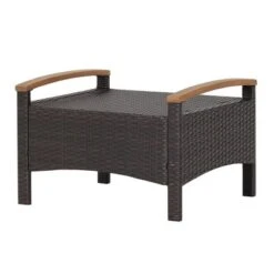 Costway Set Of 2 Patio Rattan Ottoman Footrest Cushions Wooden Handle Off WhiteBrownRedNavy 18 Costway Set Of 2 Patio Rattan Ottoman Footrest Cushions Wooden Handle Off WhiteBrownRedNavy -Sunnydaze Decor Store GUEST afddaf28 1e4f 496c a6c8 1b448d6f108a