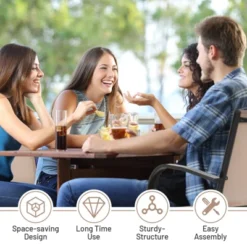 Tangkula 4PCS Outdoor Dining Chairs Stackable Chairs W/Armrests & Breathable Fabric For Balcony Garden & Patio 14 Tangkula 4PCS Outdoor Dining Chairs Stackable Chairs W/Armrests & Breathable Fabric For Balcony Garden & Patio -Sunnydaze Decor Store GUEST b02bb4b3 0588 44e0 a47b 25ae8fb0302a