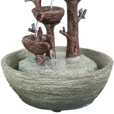 Sunnydaze Decor Sunnydaze Indoor Home Office Polyresin Perching Birds 3-Tiered Tabletop Water Fountain Feature - 12" 6 Sunnydaze Decor Sunnydaze Indoor Home Office Polyresin Perching Birds 3-Tiered Tabletop Water Fountain Feature - 12" - Image 4